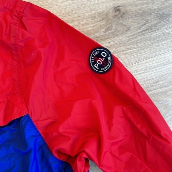 Polo Ralph Lauren Mens medium Colorblock Hooded Windbreaker Jacket NEW! - Picture 3 of 6